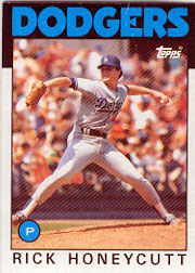 1986 Topps Baseball Cards      439     Rick Honeycutt